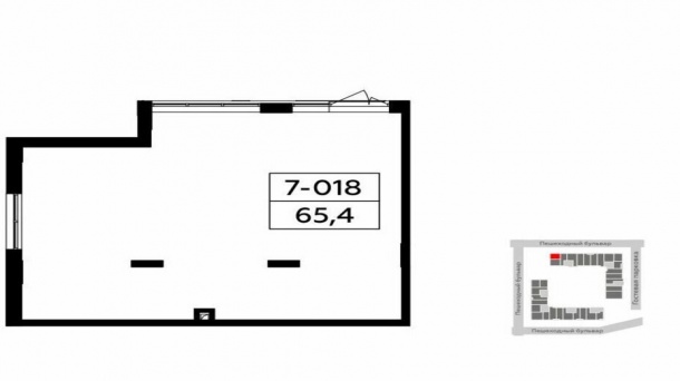 Помещение свободного назначения (65.4 м²)